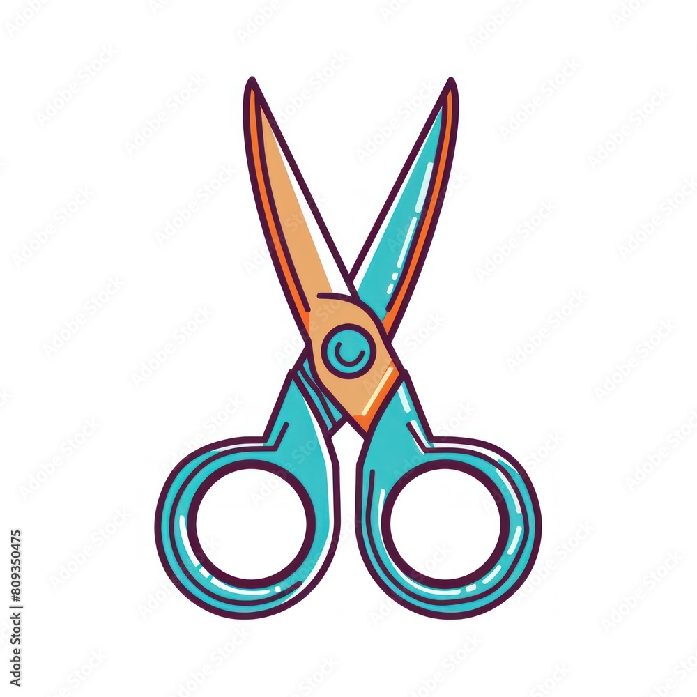 Clean and sleek scissor icon in vector format against a white background Clean and sleek scissor icon in vector format against a white background