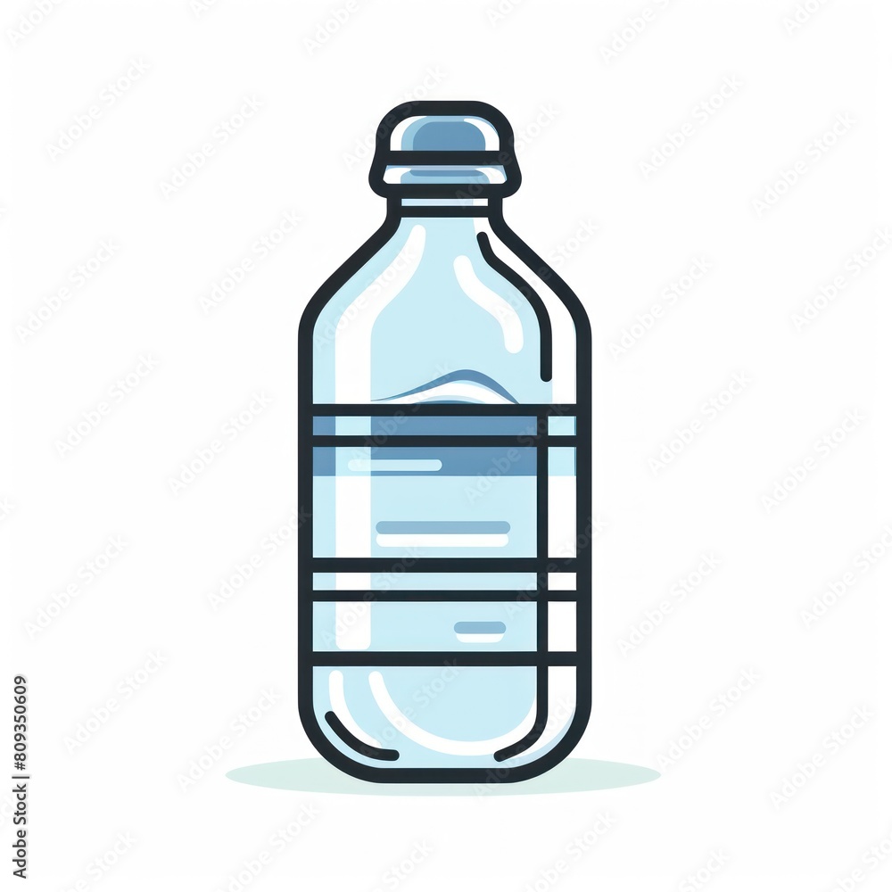 Illustration of a water bottle on a white backdrop Illustration of a water bottle on a white backdrop
