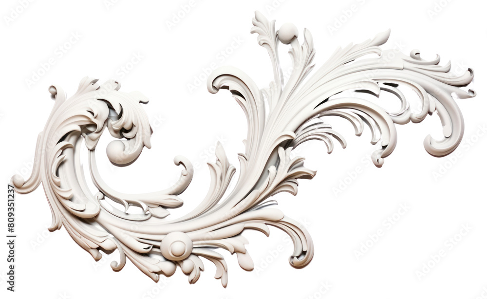 PNG Baroque pattern white white background