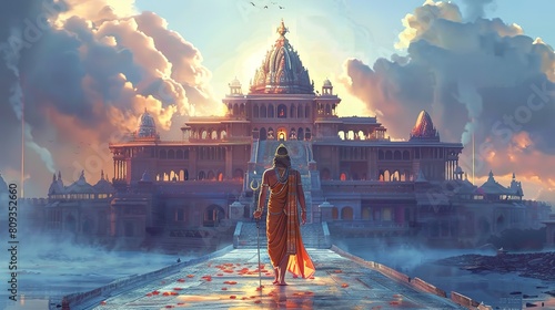 Shree Ram enter in new ayodhya mandir © somneuk