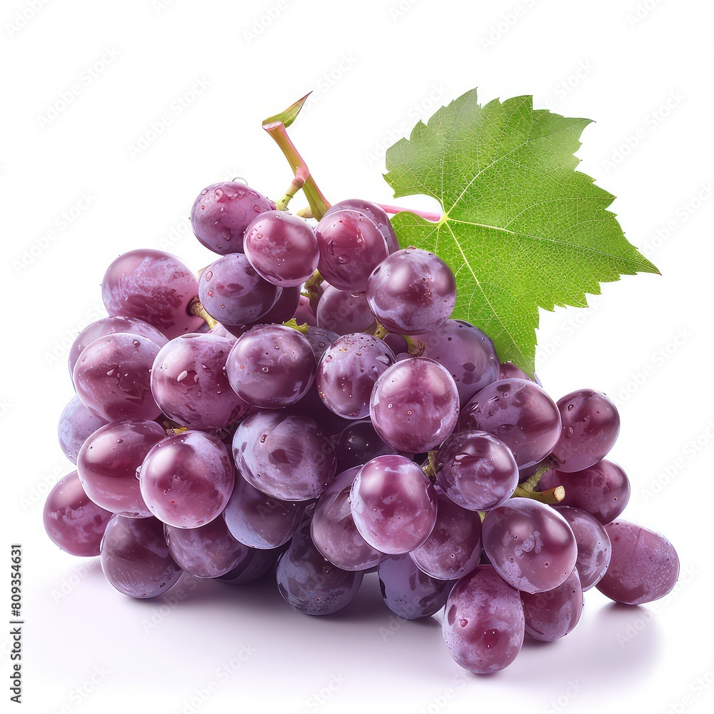 Grape On White Background, Generative AI Grape On White Background, Generative AI