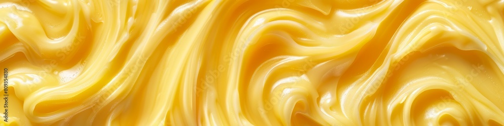 Luscious vanilla dessert sauce drapes over the smooth curves. Background. Summer Banner. Luscious vanilla dessert sauce drapes over the smooth curves. Background. Summer Banner.