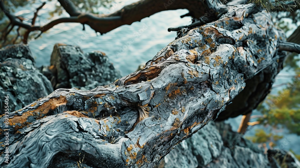Weathered Tree Trunks in Windstorm Weathered Tree Trunks in Windstorm