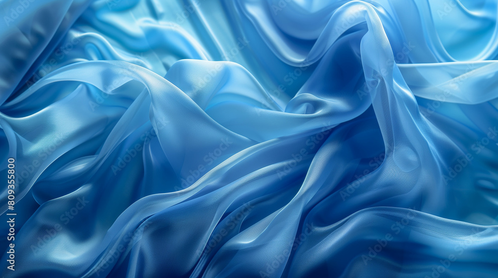 Blue silk background, fabric texture, backdrop, waves of silk, clothing, cloth, luxary fabric Blue silk background, fabric texture, backdrop, waves of silk, clothing, cloth, luxary fabric
