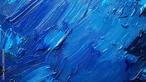 Blue creative abstract hand painted background 