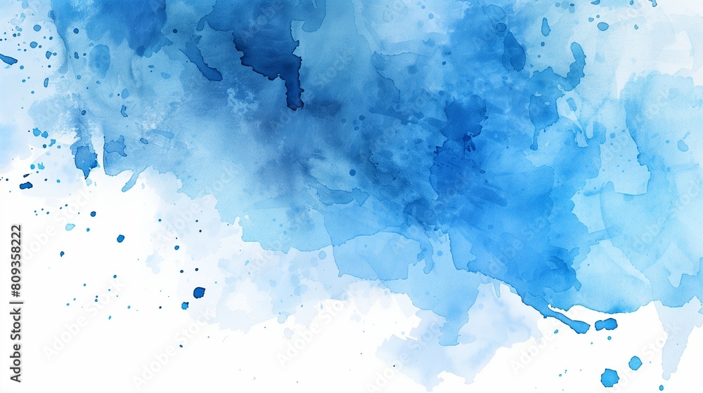 Blue watercolor big blot spread to the light background. Abstract vector composition for the elegant design. Blue watercolor big blot spread to the light background. Abstract vector composition for the elegant design.