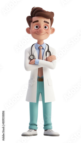 PNG 3D Illustration of doctor clothing figurine apparel