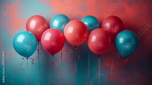 Colorful balloons on festive background