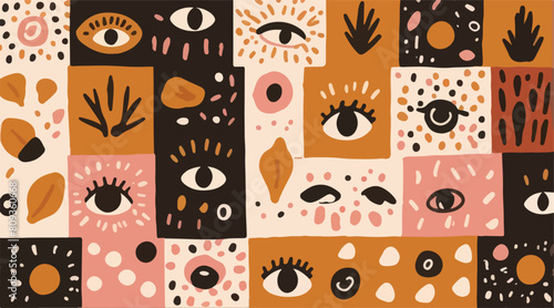 Enigmatic Eye Patterns - Unique and Rare Illustrative Designs. EPS 10.