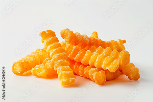 a pile of oranges sitting on top of a white surface