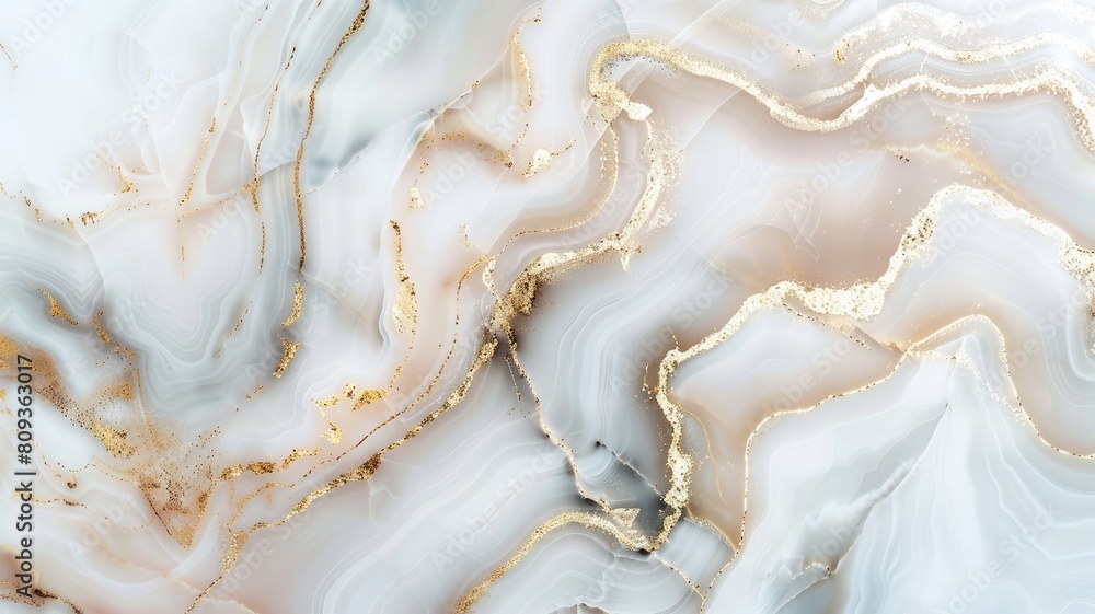 Elegant marbled pattern with swirling lines and gold accents, resembling natural stone Elegant marbled pattern with swirling lines and gold accents, resembling natural stone
