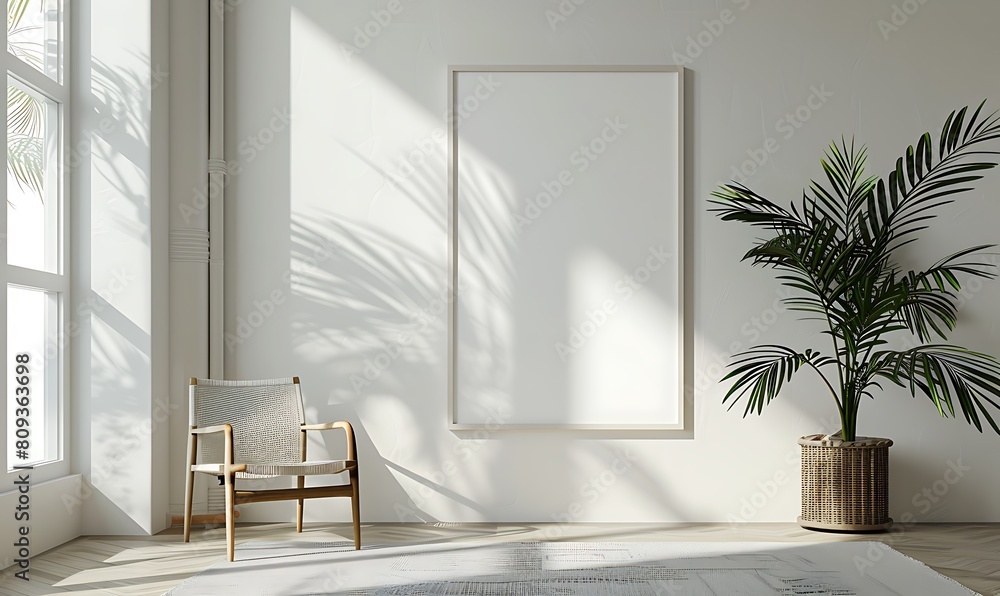 mockup frame in a light, airy office interior. Focus on simplicity and clean lines for a minimalist look mockup frame in a light, airy office interior. Focus on simplicity and clean lines for a minimalist look