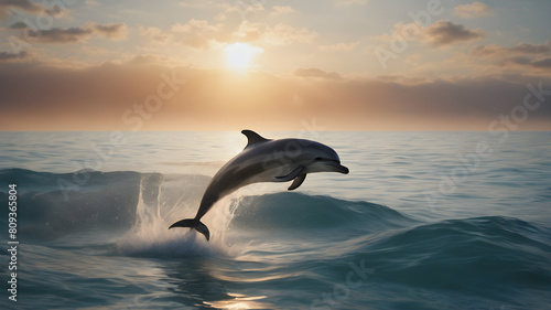 dolphin jumping out of the sea © BUCKY AnimalVisions