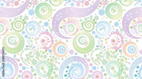 An abstract background in pastel colors with a pattern of lines and dots. 