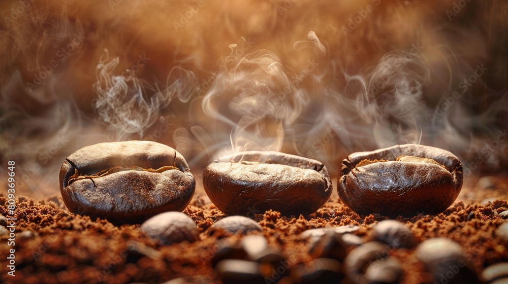 Coffee beans in a paper bag, high detailed, clean sharp focus, unique hyperrealistic illustrations Coffee beans in a paper bag, high detailed, clean sharp focus, unique hyperrealistic illustrations