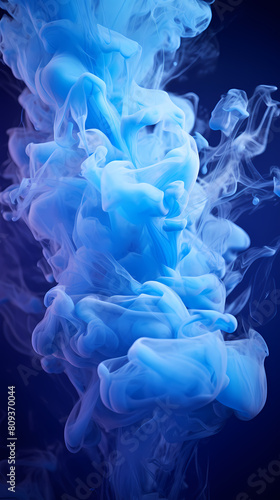 Abstract blue smoke wavy lines © xuan