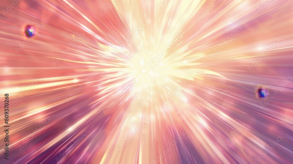 Obraz premium American flag with a central light burst, creating a radiant stock image, Ai Generated