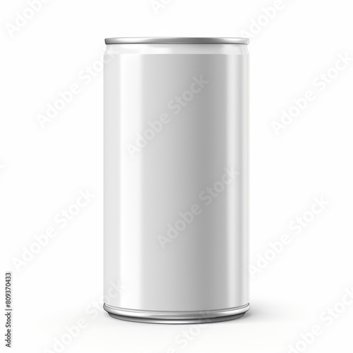 Wallpaper Mural Aluminium ml can mockup, front view, white backdrop. Vector illustration, Ai Generated Torontodigital.ca