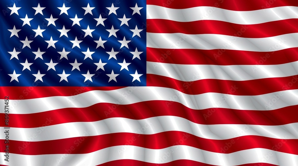 Description Captivating American flag desktop wallpaper in vivid red and blue, Ai Generated Description Captivating American flag desktop wallpaper in vivid red and blue, Ai Generated