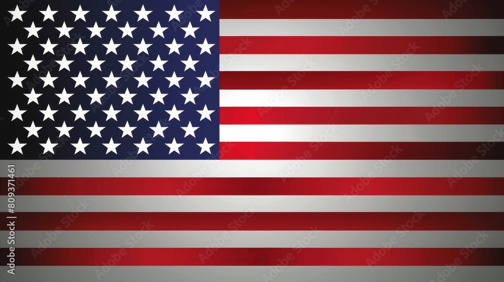 Naklejka premium American flag backdrop featuring vibrant star patterns, Ai Generated