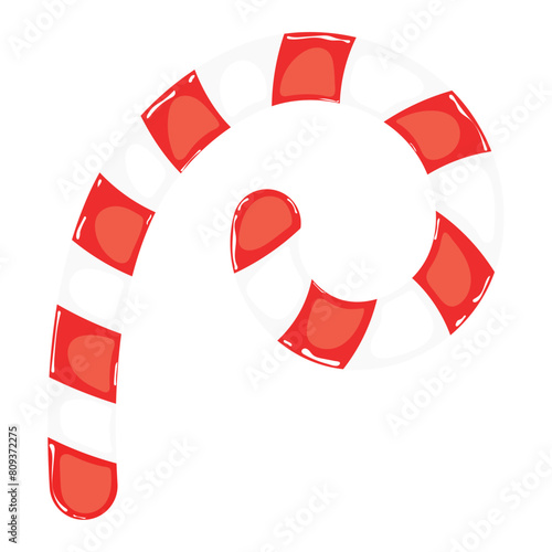 Sweet candycane icon Candy bar Vector illustration