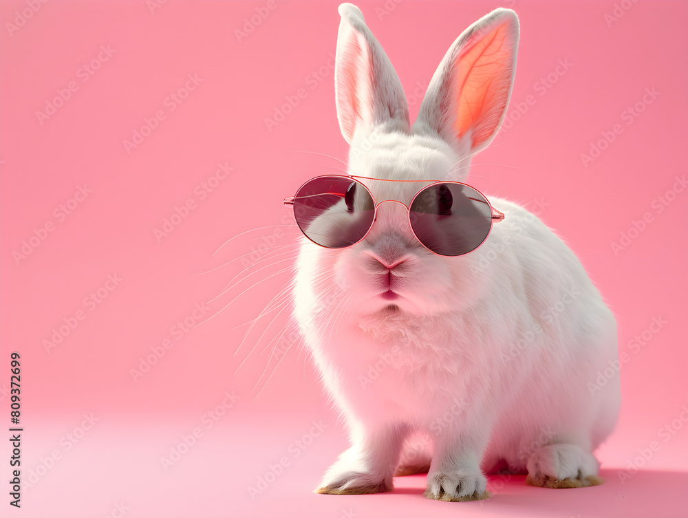 white rabbit on pink background white rabbit on pink background
