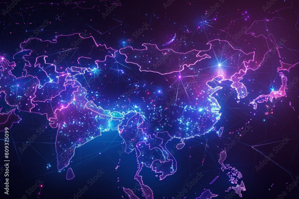A map of the world with a purple hue A map of the world with a purple hue