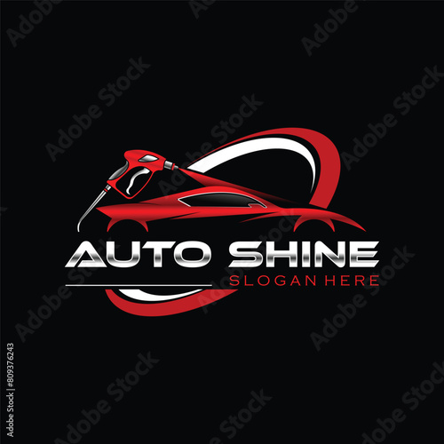 Car logo, auto detailing logo, automotive logo. Sports vehicle vector illustration, sports vehicle icon,Perfect logo for business related to automotive industry