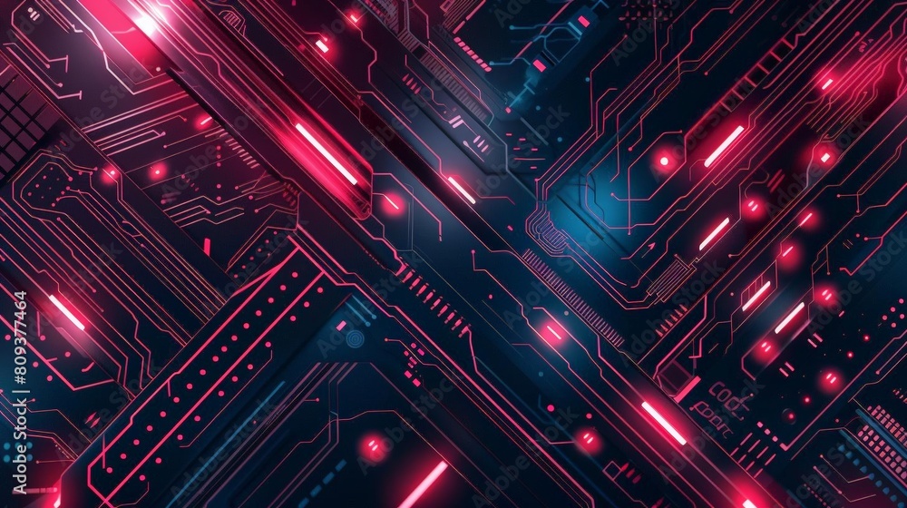 an abstract background of electronic devices featuring a red light an abstract background of electronic devices featuring a red light