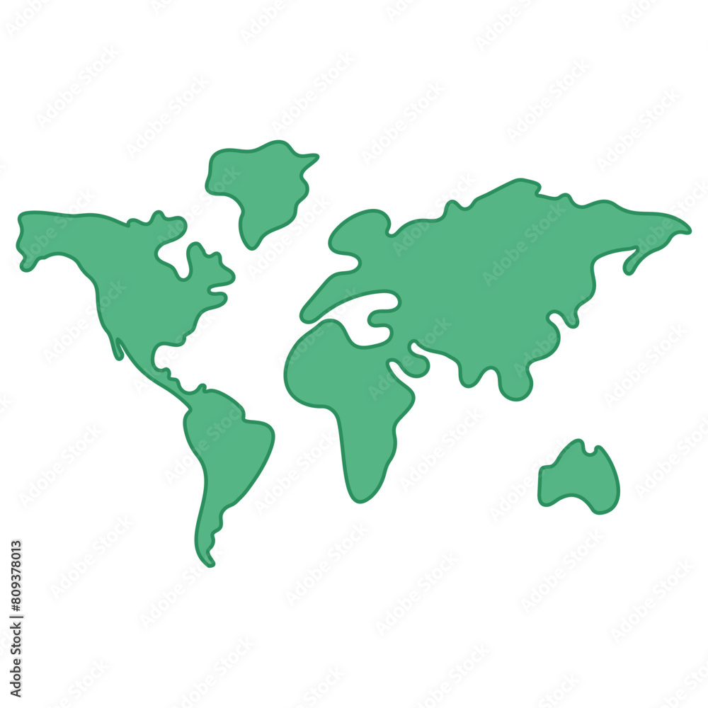 Silhouette of a continents map Earth planet Vector illustration Silhouette of a continents map Earth planet Vector illustration