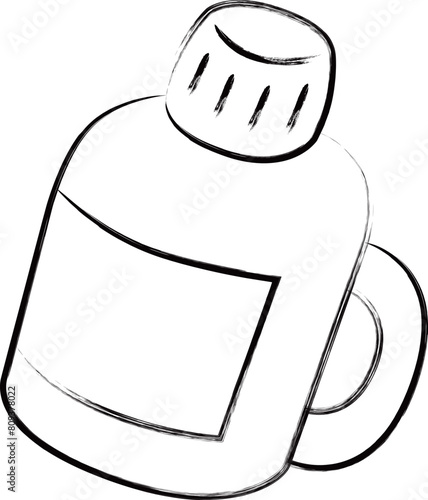 筆書き単品アイコン　洗剤