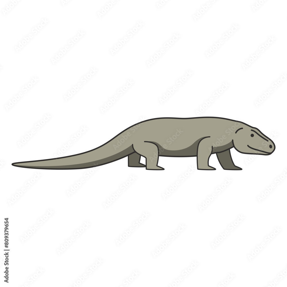 Fototapeta premium Komodo dragon illustration