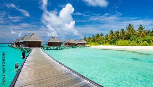 tropical paradise maldives style huts © Josue