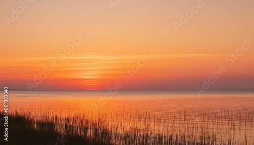 tranquil background of red and orange gradient sky