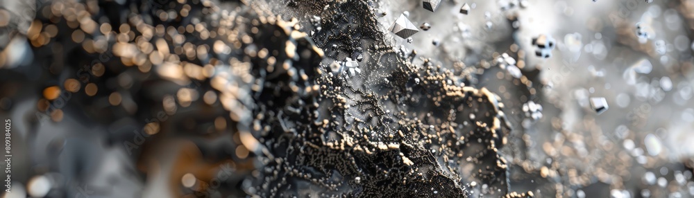 A microscopic journey through steel The image starts with a wide shot of the crystalline structure and slowly zooms in A microscopic journey through steel The image starts with a wide shot of the crystalline structure and slowly zooms in