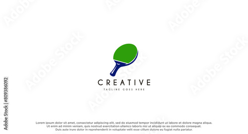 Creative logo design template ping pong