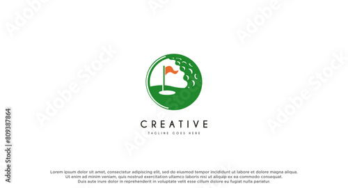 Golf Sport Logo Design Template