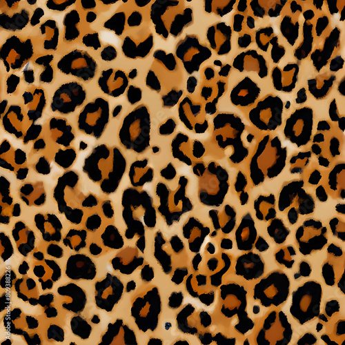 Abstract leopard print seamless pattern. Leopard skin texture background.