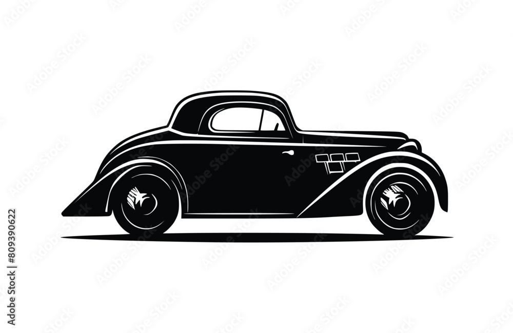 Automobile icon flat vector illustration.