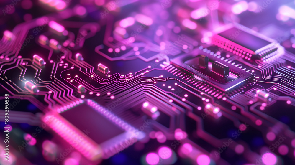 Fototapeta premium Ultra HD Purple Sci Fi Technology Wallpaper Suitable for Application, Desktop, Banner Background, Print Backdrop and Other Print and Digital Work Related.