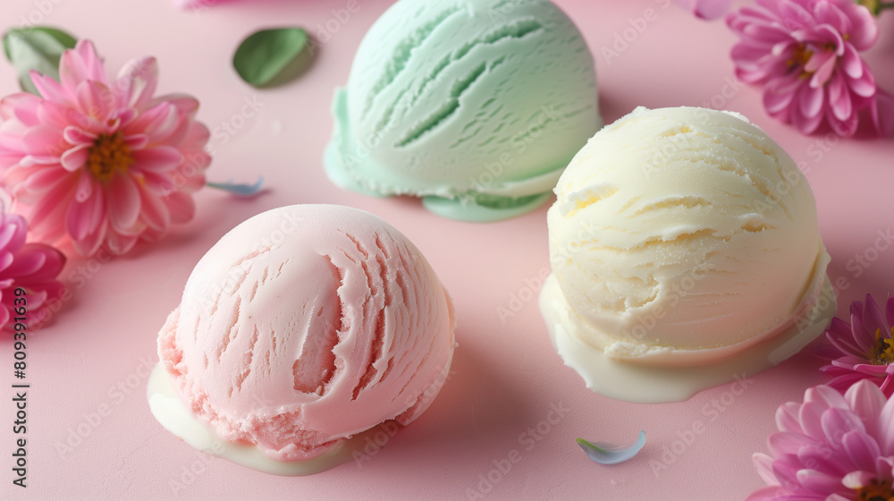 Cute pastel-colored ice cream Cute pastel-colored ice cream