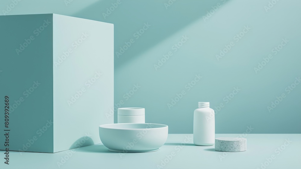 Clean, editorial shot on a white-greenish-blue background, emphasizing modern and stylish product presentation Clean, editorial shot on a white-greenish-blue background, emphasizing modern and stylish product presentation