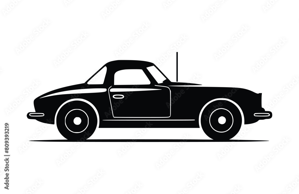 Flat Car icon symbol vector Illustration.