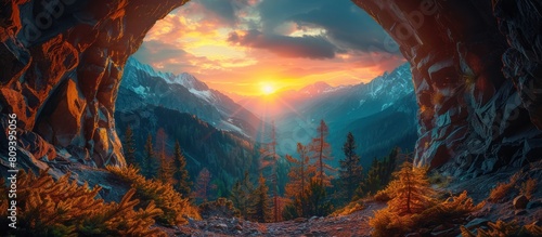 sunset view from the tunnel view at dusk © MBRAMO