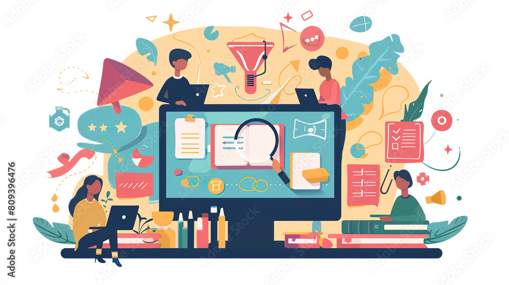 Eyecatching Flat online education landing page Eyecatching Flat online education landing page