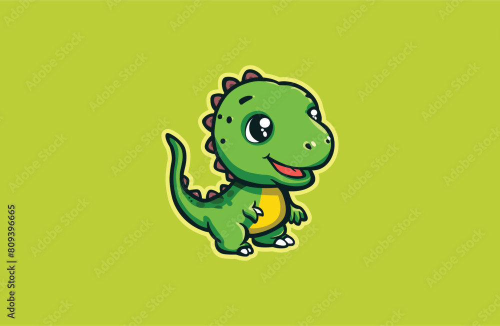 Dino vector illustration flat design logo Dino vector illustration flat design logo