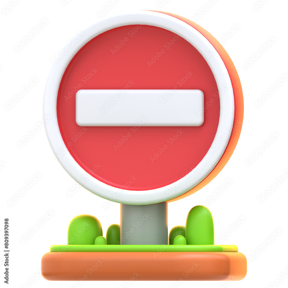 3d icon No Entry Sign, 3d illustration, 3d element, 3d rendering. 3d icon No Entry Sign, 3d illustration, 3d element, 3d rendering.