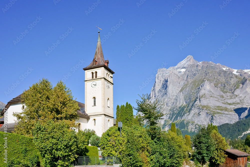 Reformed church Grindelwald Switzerland 