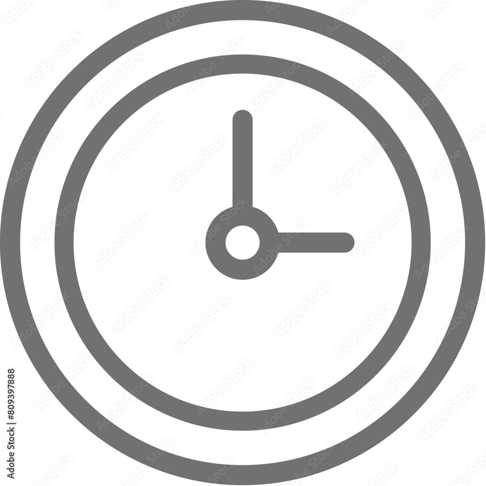 Clock outline icon
