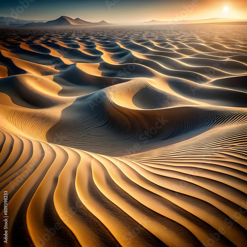 abstract wave pattern in sand dune nature beauty